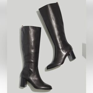 Selena Extended Calf Tall Black Boots